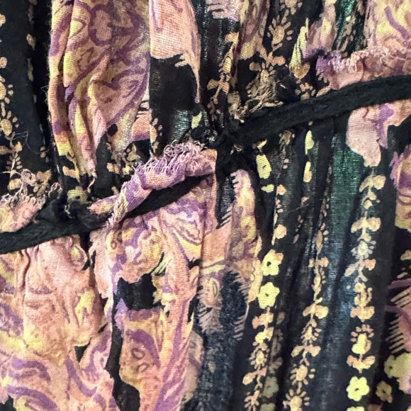 Free People Black and Pink Floral Romper - Picture 6 of 6